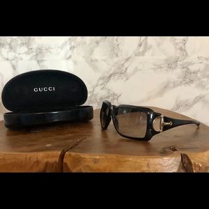 Gucci Equestrian black & gold sunglasses